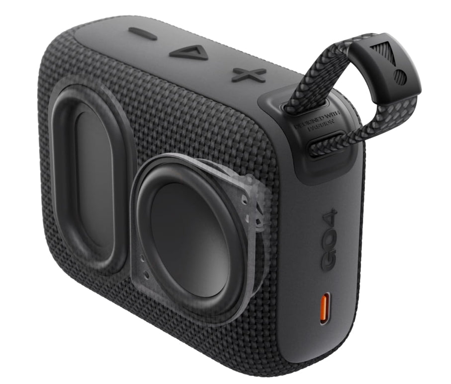 JBL Go 4 Bocina Portátil Bluetooth, 4.2W de Potencia, Reproducción 7 Horas, Resistente al Agua y al Polvo IP67 - Negro
