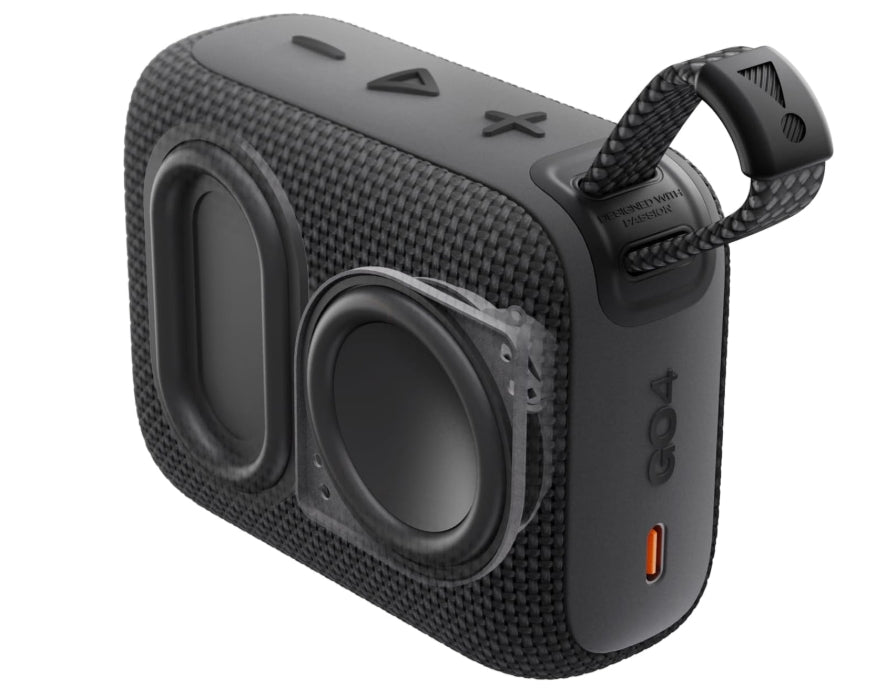 JBL Go 4 Bocina Portátil Bluetooth, 4.2W de Potencia, Reproducción 7 Horas, Resistente al Agua y al Polvo IP67 - Negro