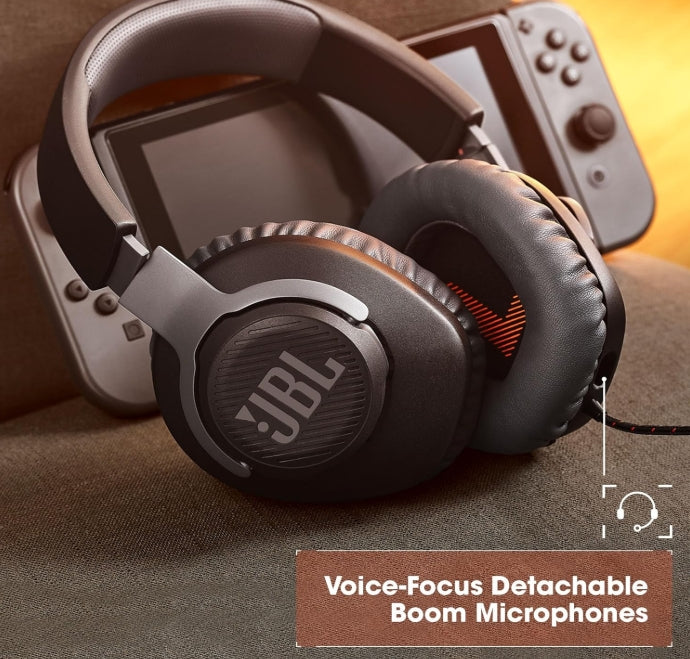 JBL Audífonos Gamer Over Ear Quantum 100 con Micrófono Extraíble