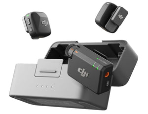 DJI Mic Mini (2 TX + 1 RX + Estuche de Carga), micrófono inalámbrico, superligero, Audio de Alta Calidad, 48 h de Uso, cancelación de Ruido, para cámaras/iPhone/Android, Vlogs, Streaming