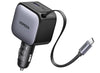 UGREEN 3 en 1 Cargador para Auto 60W con Cable Retráctil USB C, Adaptador de Coche Carga Rápida con Cable Incorporado, Cargador de Carro Compatible con iPhone 16 15 Pro MAX, Pixel, Galaxy S25 Ultra