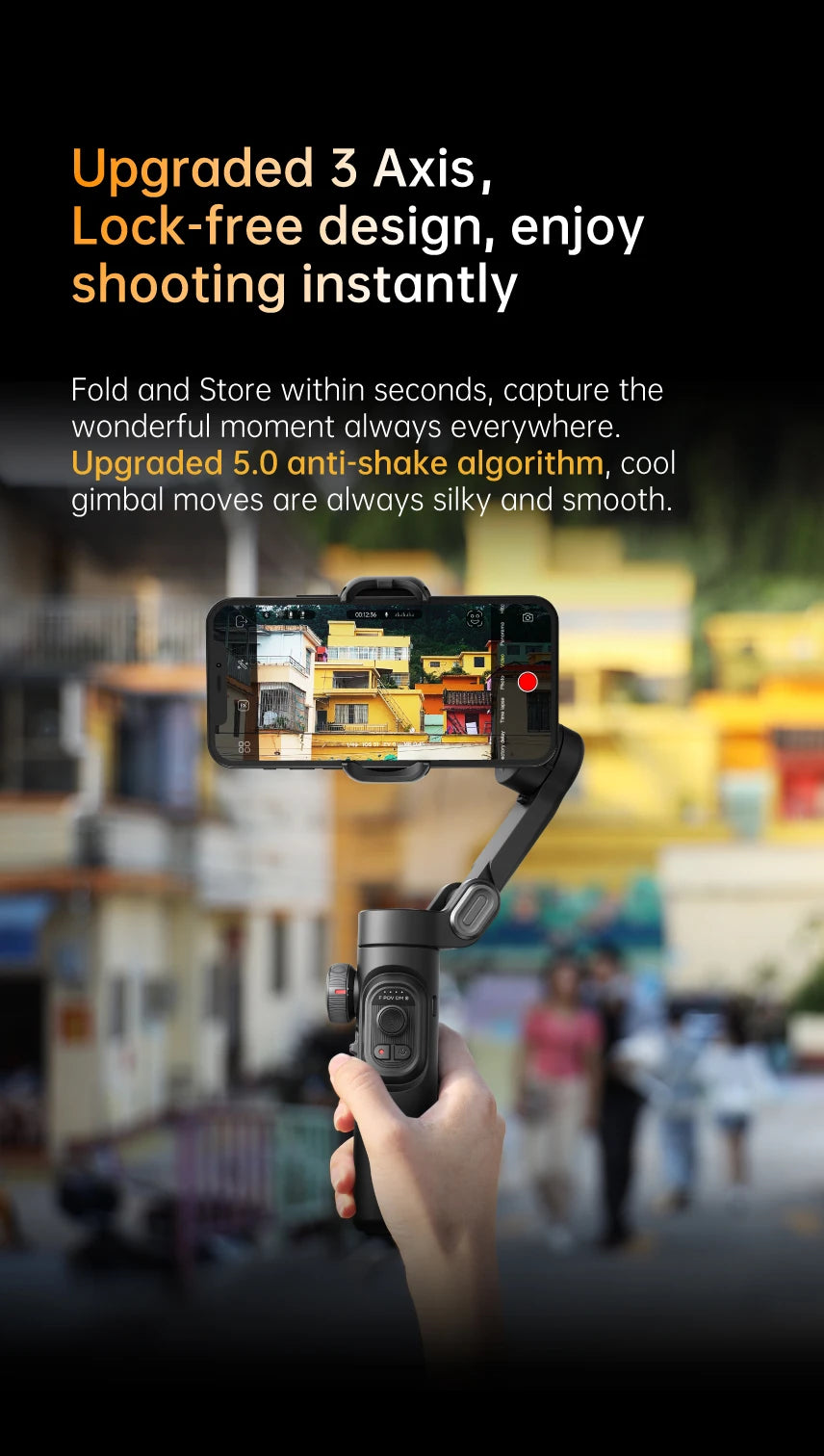 ✨ ¡Graba Como un Pro! Estabilizador Inteligente AOCHUAN SmartXE con Seguimiento Facial y 3 Ejes para TikTok y Vlogs!