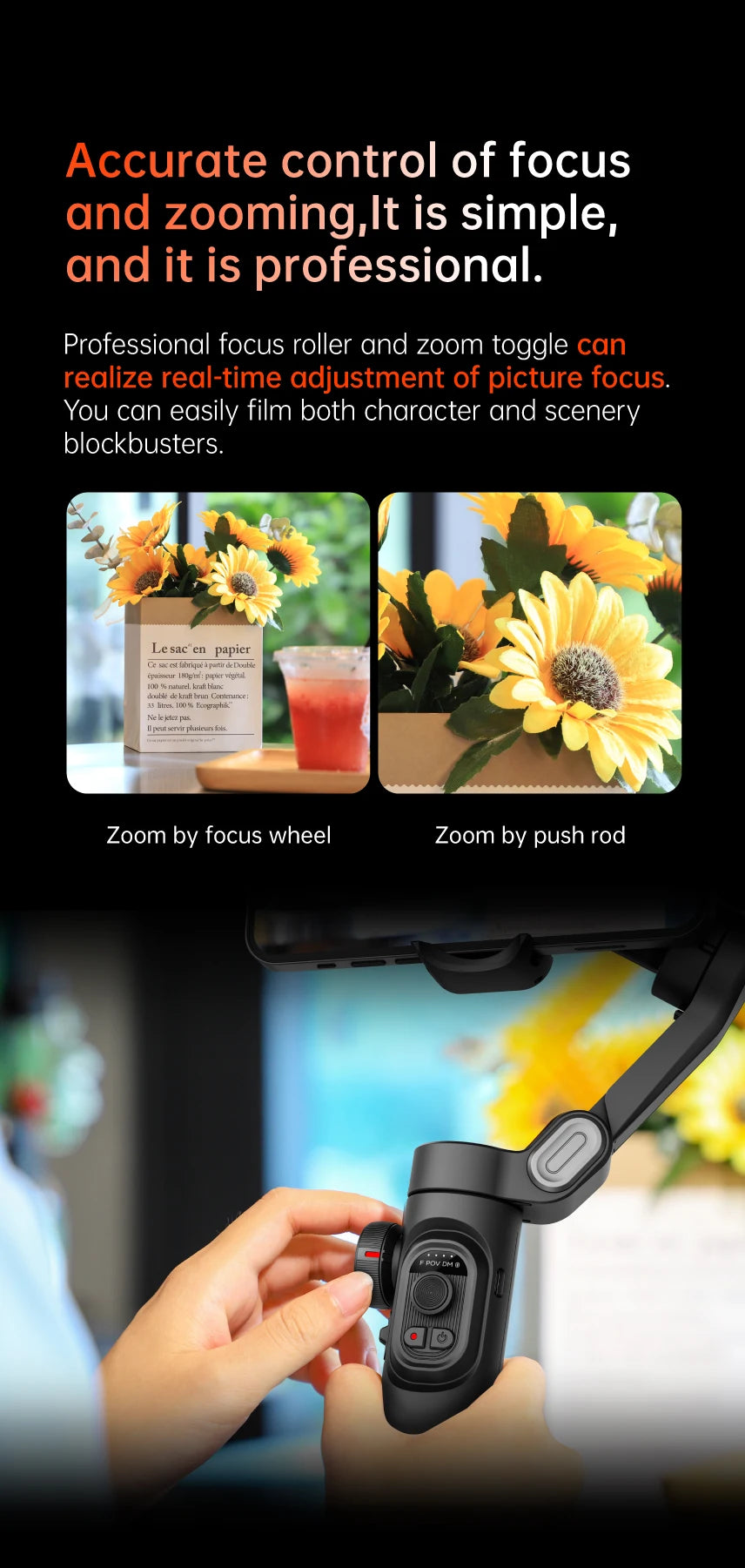 ✨ ¡Graba Como un Pro! Estabilizador Inteligente AOCHUAN SmartXE con Seguimiento Facial y 3 Ejes para TikTok y Vlogs!