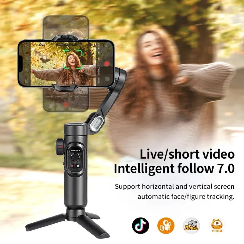 ✨ ¡Graba Como un Pro! Estabilizador Inteligente AOCHUAN SmartXE con Seguimiento Facial y 3 Ejes para TikTok y Vlogs!