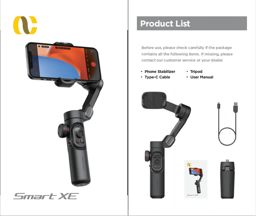 ✨ ¡Graba Como un Pro! Estabilizador Inteligente AOCHUAN SmartXE con Seguimiento Facial y 3 Ejes para TikTok y Vlogs!
